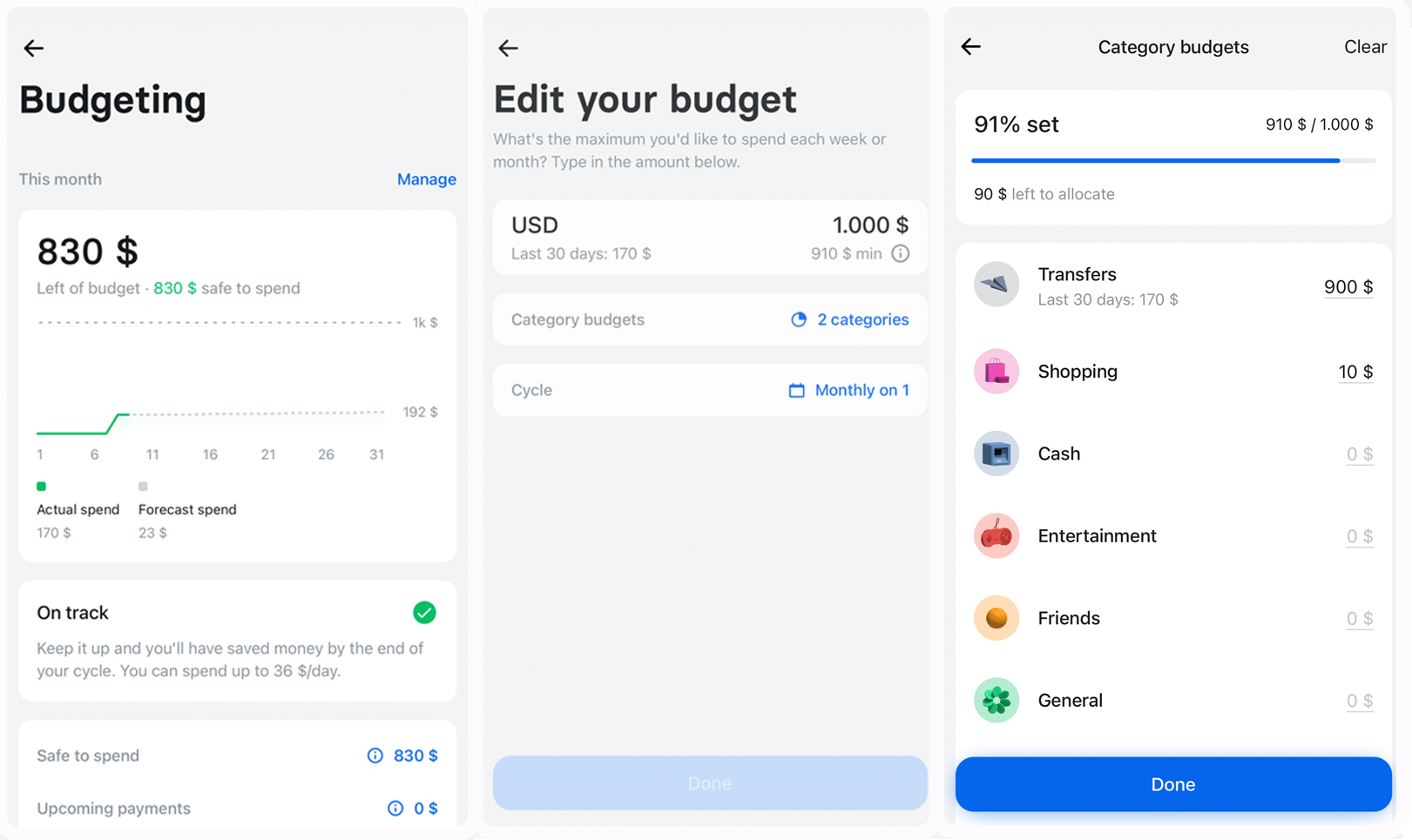 Revolut: Budgeting and Monitoring